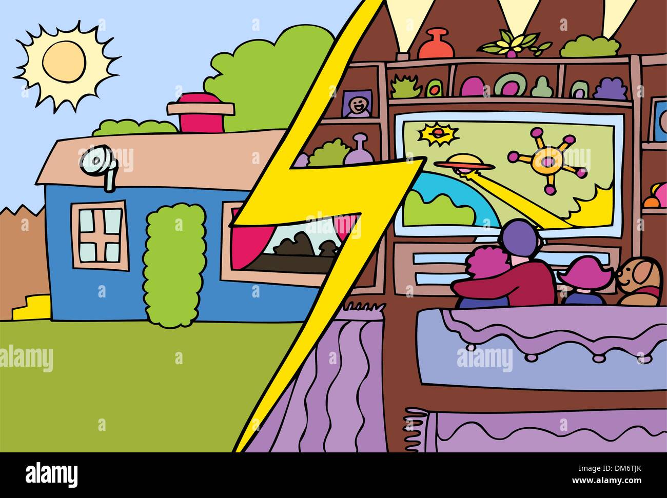 Télévision par satellite Illustration de Vecteur