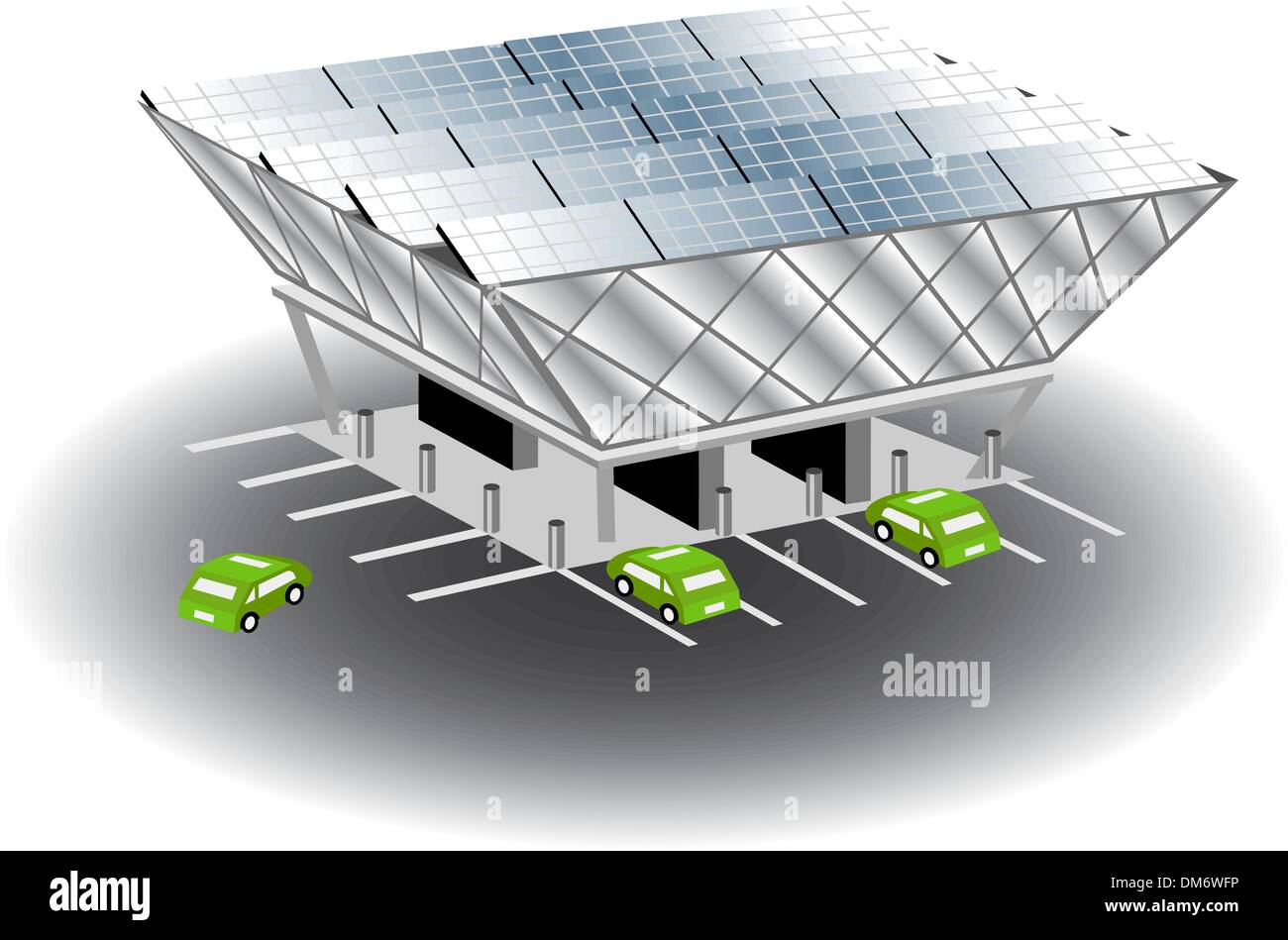 Station de rechargement solaire Illustration de Vecteur