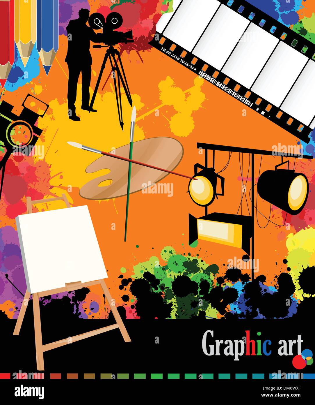 Présentation des arts graphiques Illustration de Vecteur