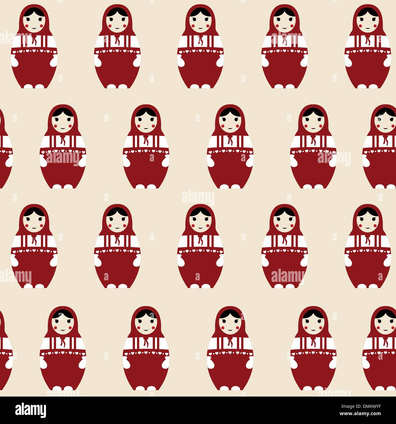Poupée russe matriochka Illustration de Vecteur