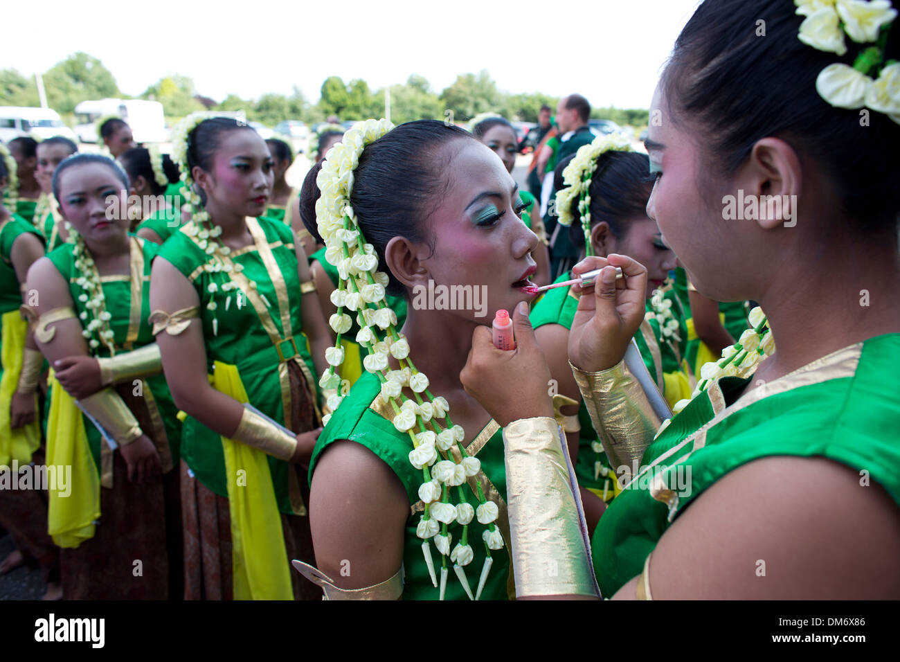 La Musique indonésienne bande 'Gita Surosowan Banten' aux world music contest 2013 Banque D'Images