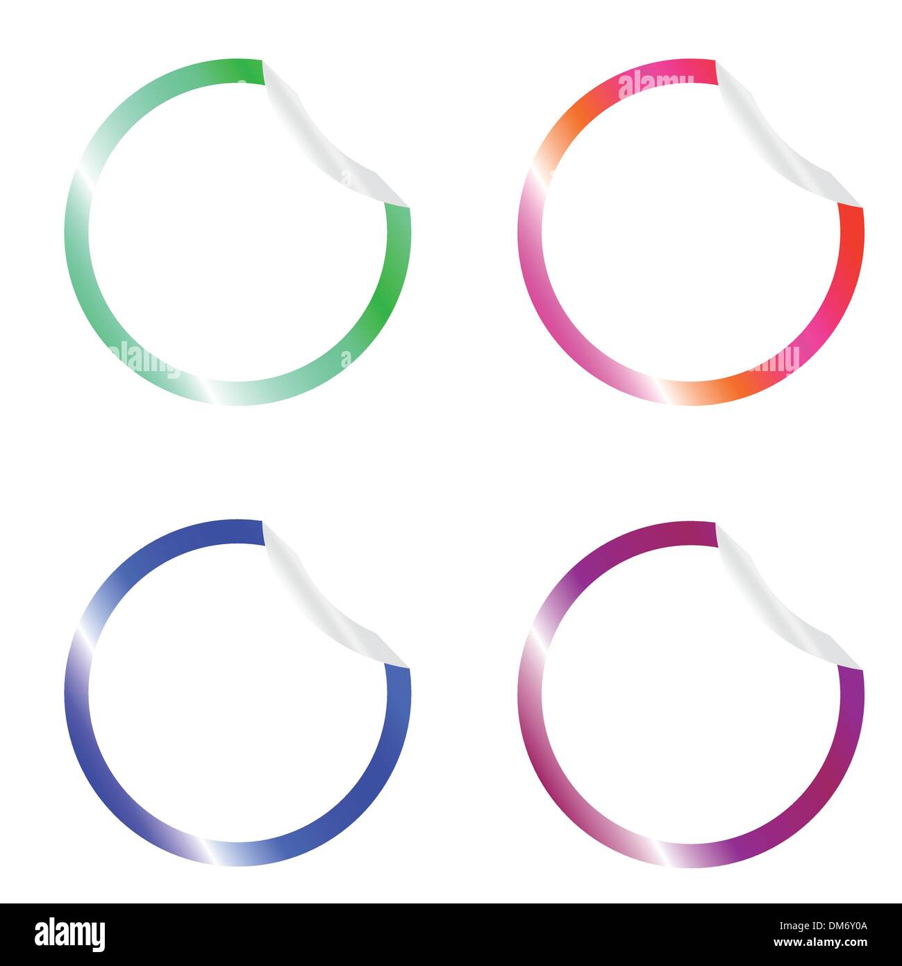 Autocollants de couleur Illustration de Vecteur