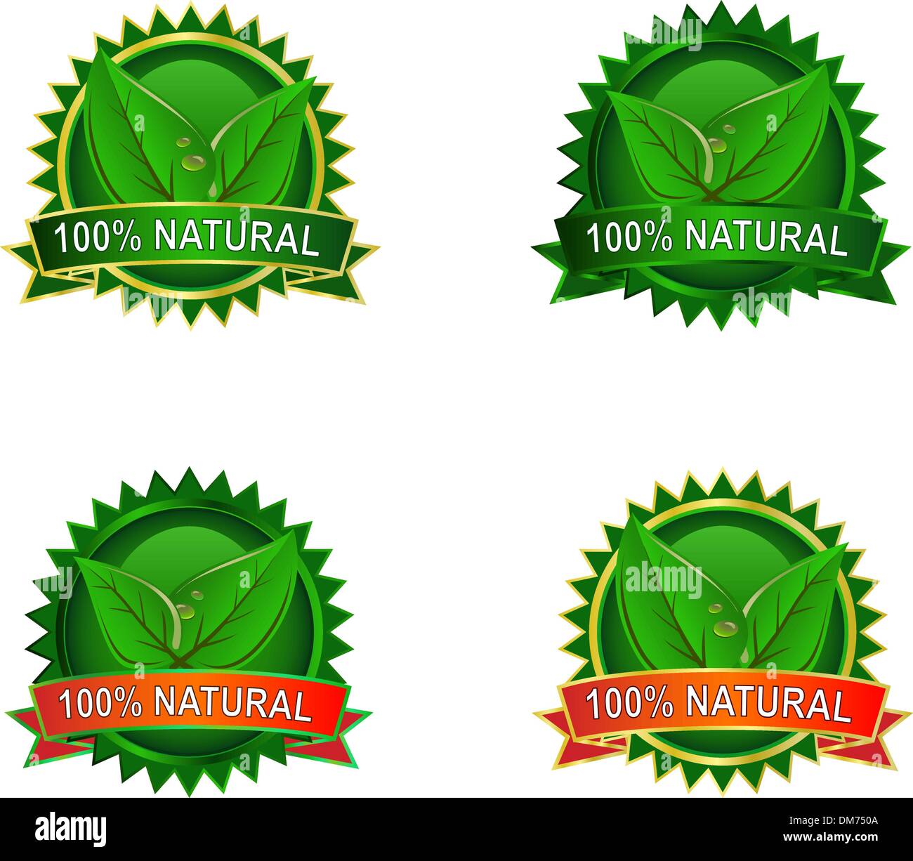 Les étiquettes des produits Eco naturel Illustration de Vecteur
