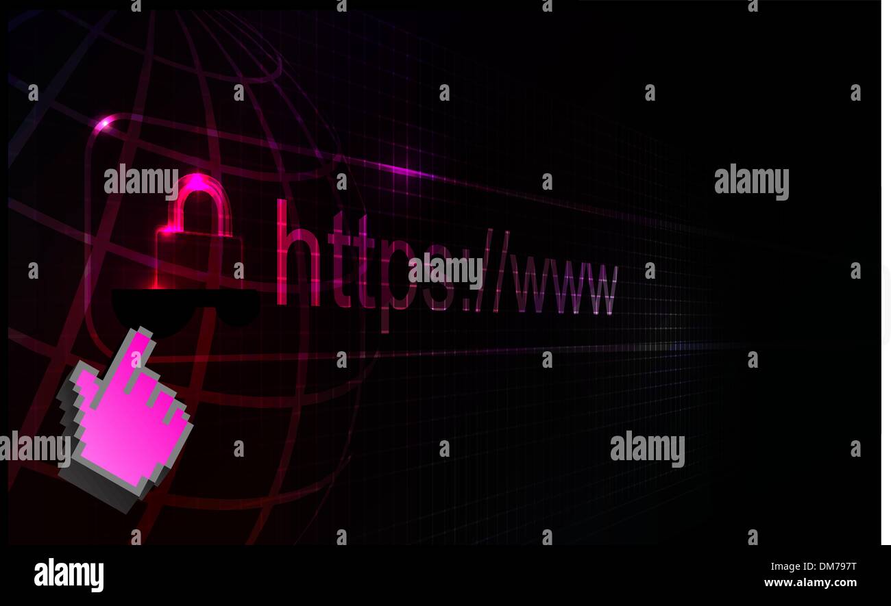 Page Web protégée https Illustration de Vecteur