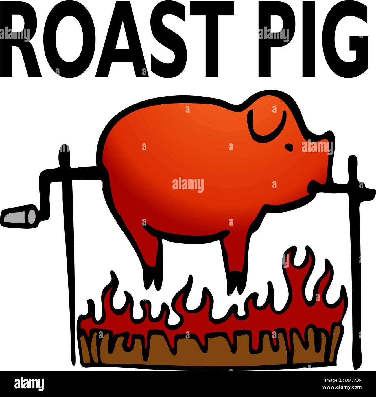 Rôti de porc Illustration de Vecteur