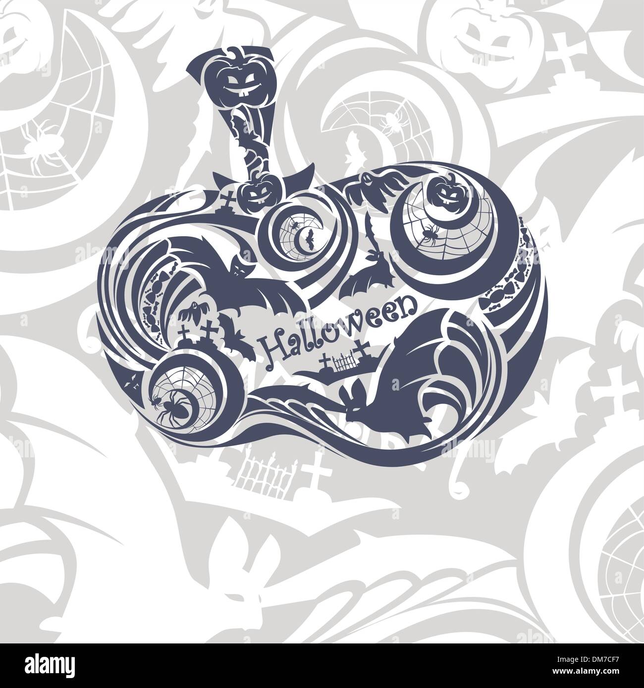 Résumé Contexte L'Halloween Illustration de Vecteur