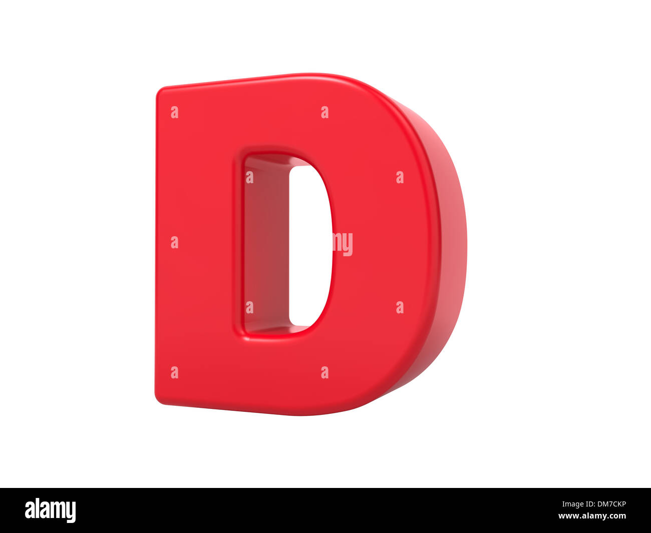 3D rouge lettre D. Banque D'Images
