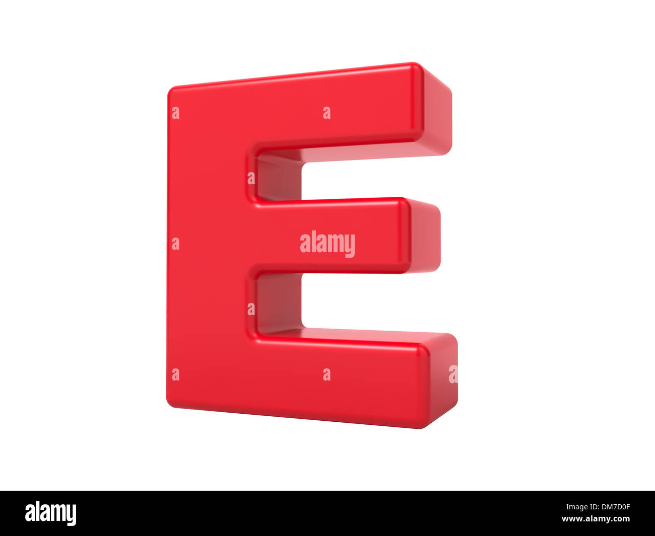 3D rouge lettre E. Banque D'Images