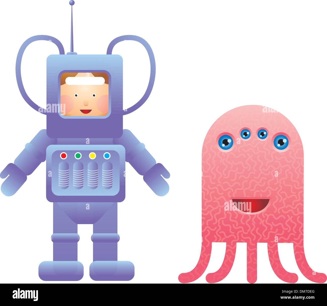 Mon ami d'à côté Illustration de Vecteur