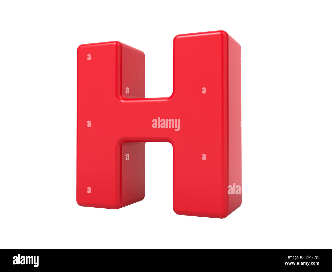 3D rouge lettre H. Banque D'Images