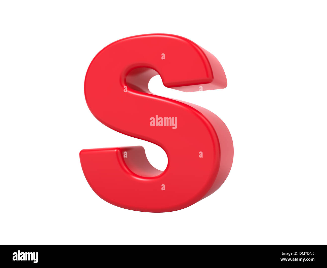 3D rouge lettre S. Banque D'Images