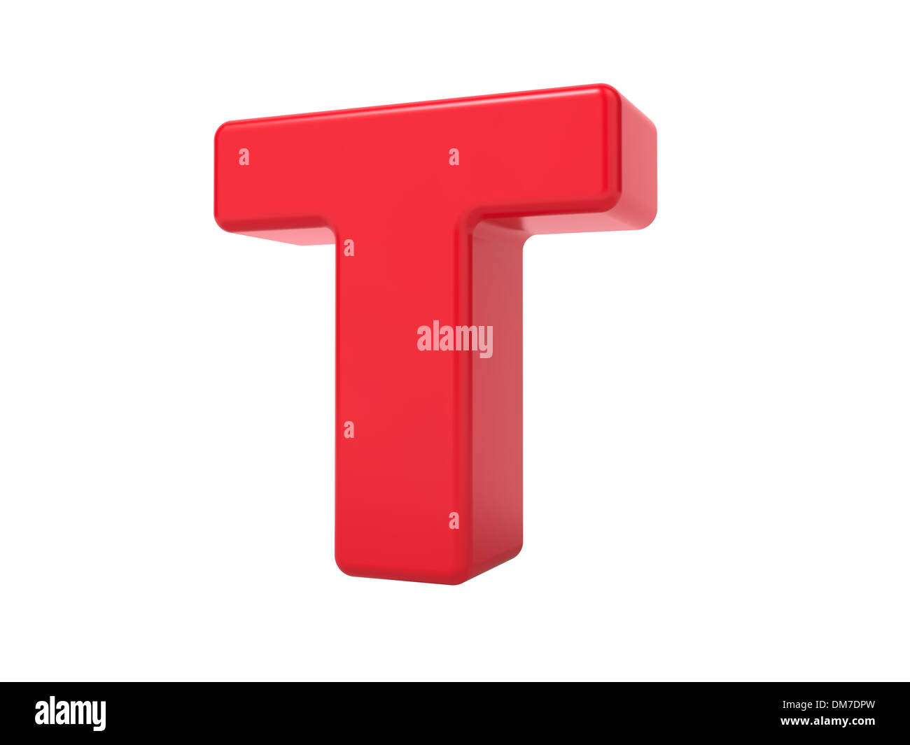 3D rouge lettre T. Banque D'Images