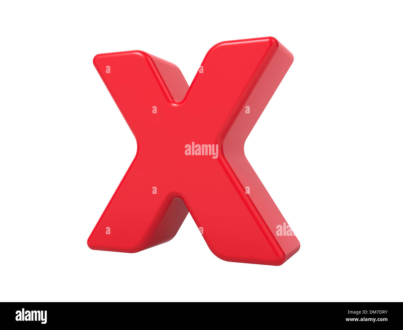 3D rouge lettre X. Banque D'Images