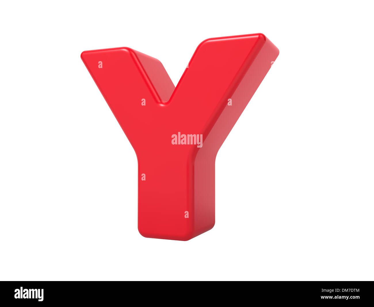 3D rouge lettre Y. Banque D'Images