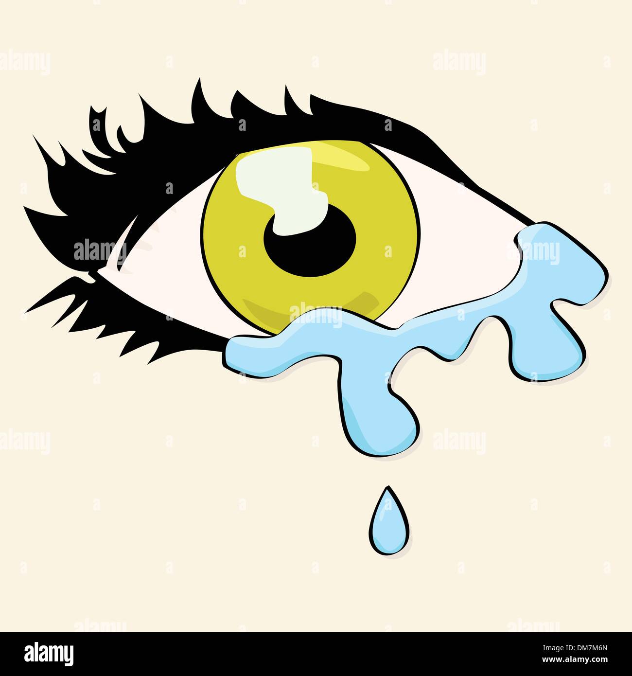 Pleurer des yeux Cartoon Illustration de Vecteur