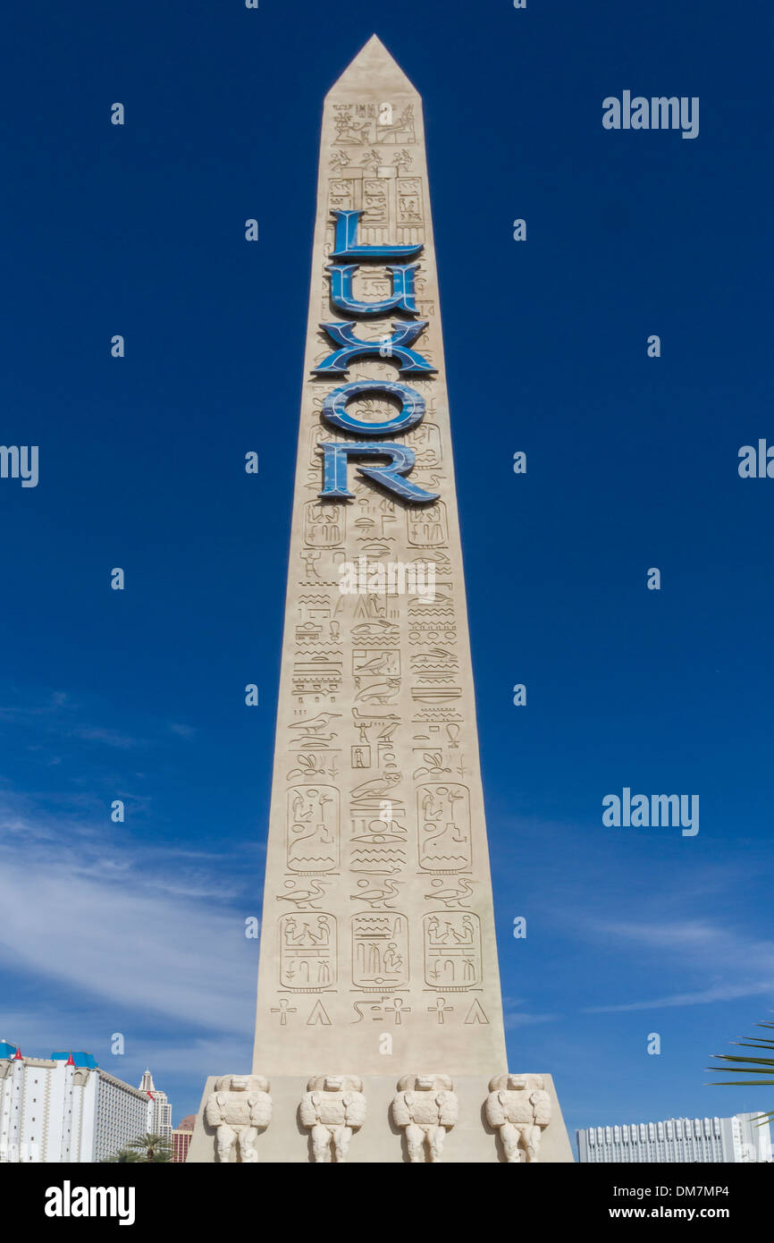 USA, Nevada, Las Vegas, le Luxor obelisk Banque D'Images