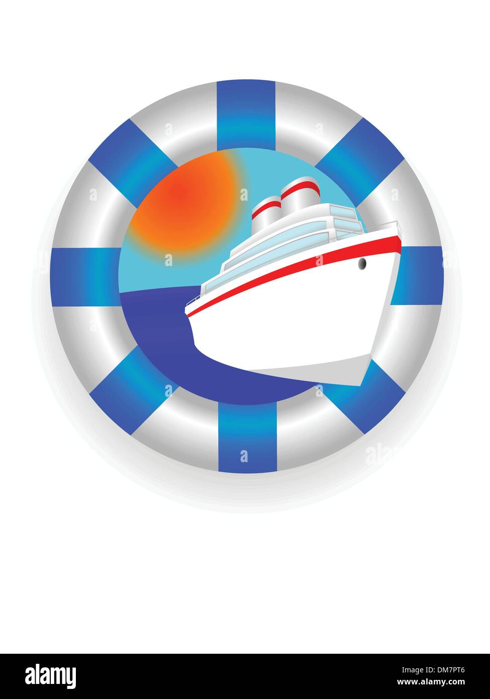 Anneau bouée mer Illustration de Vecteur