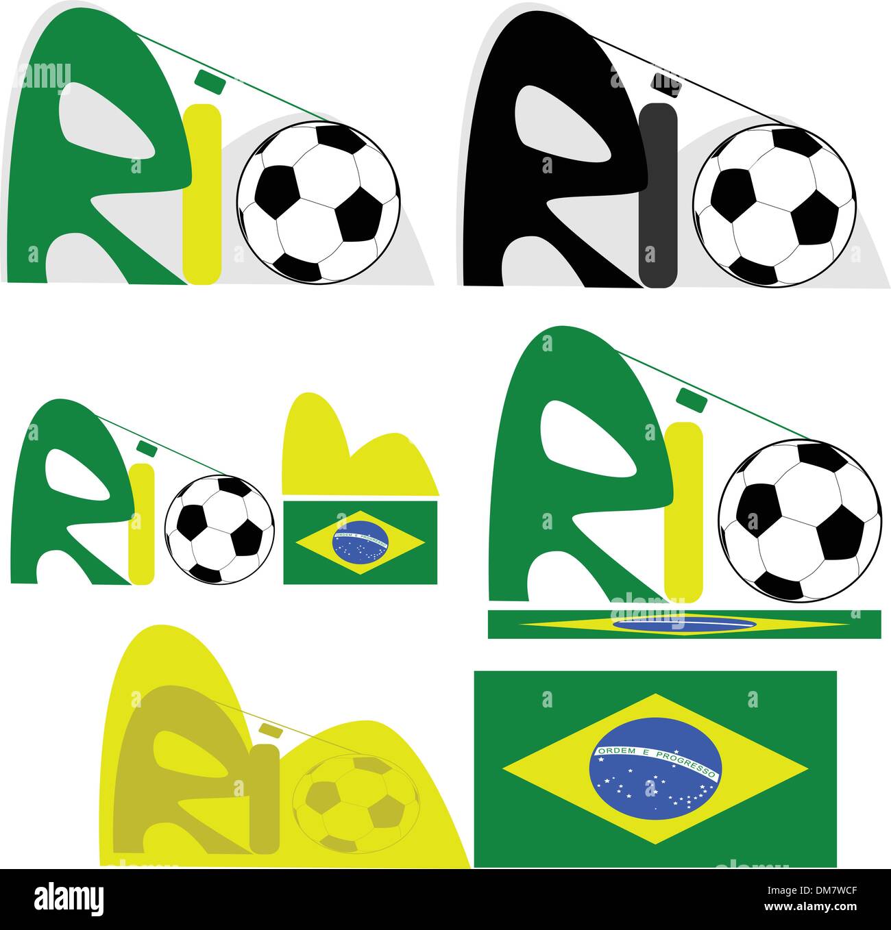 Drapeau de rio de janeiro Banque d'images vectorielles - Alamy