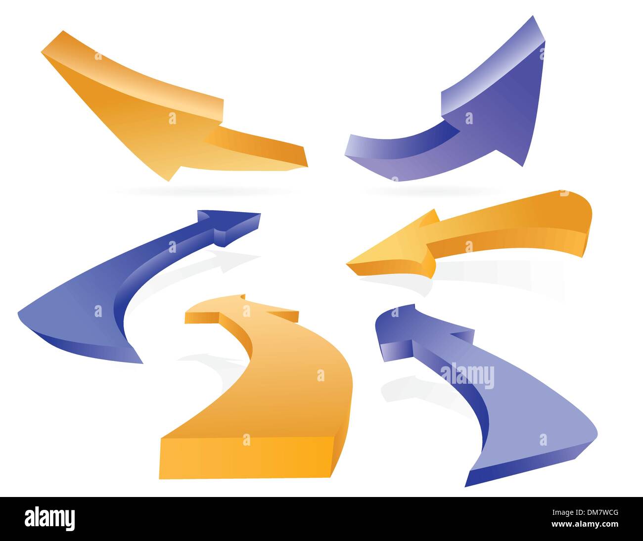 Jeu de flèches en 3D Illustration de Vecteur