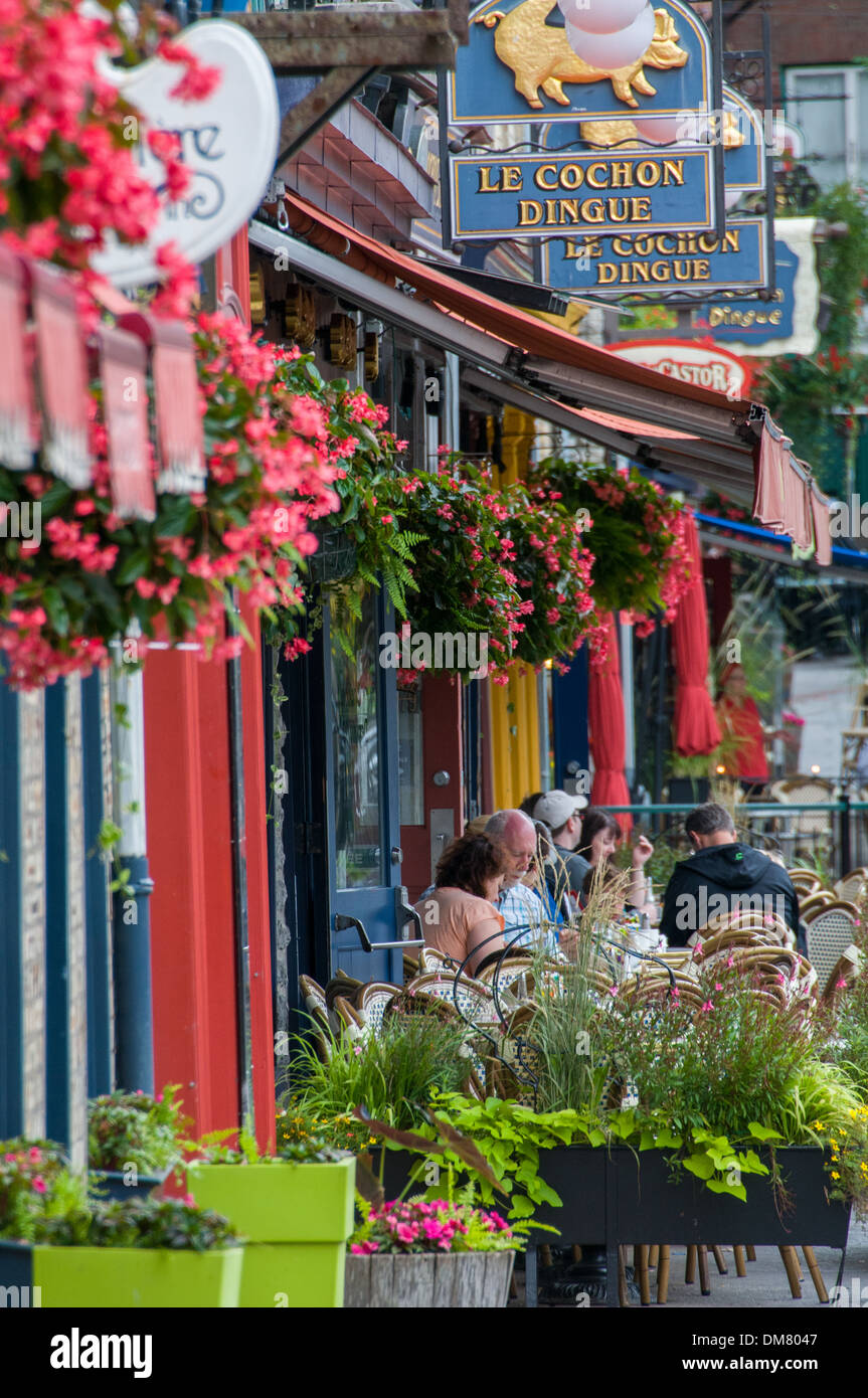 Restaurant Le Cochon Dingue Boulevard Champlain Québec Banque D'Images