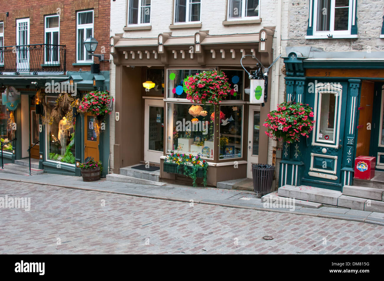 Street Sous le fort du Cul de Sac Vieux Québec Banque D'Images