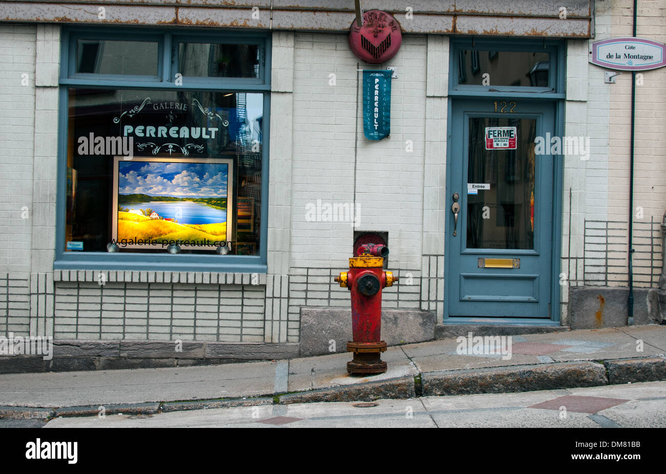 Galerie d'art Vieux Québec Banque D'Images