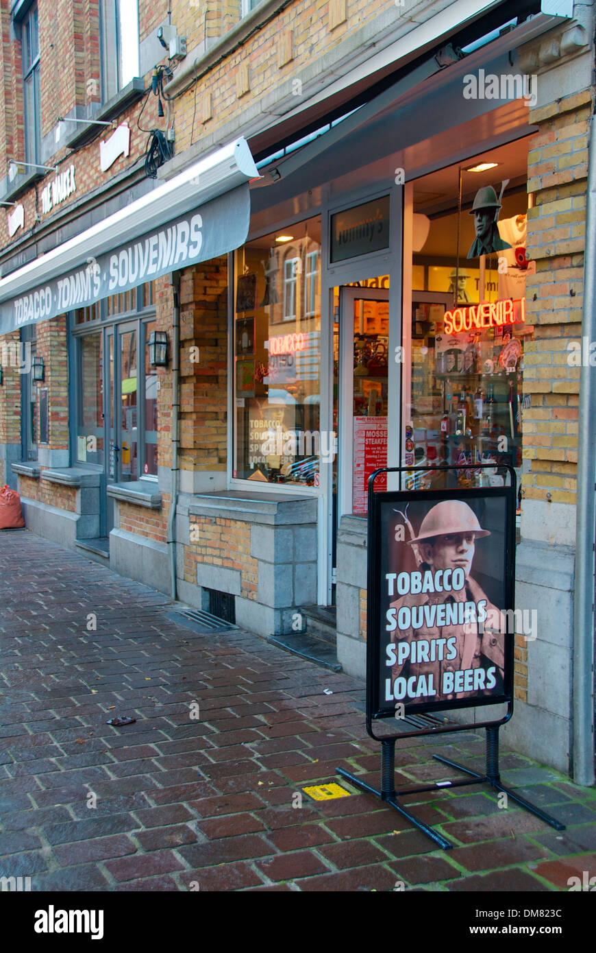 Boutique de souvenirs d'Ypres Banque D'Images