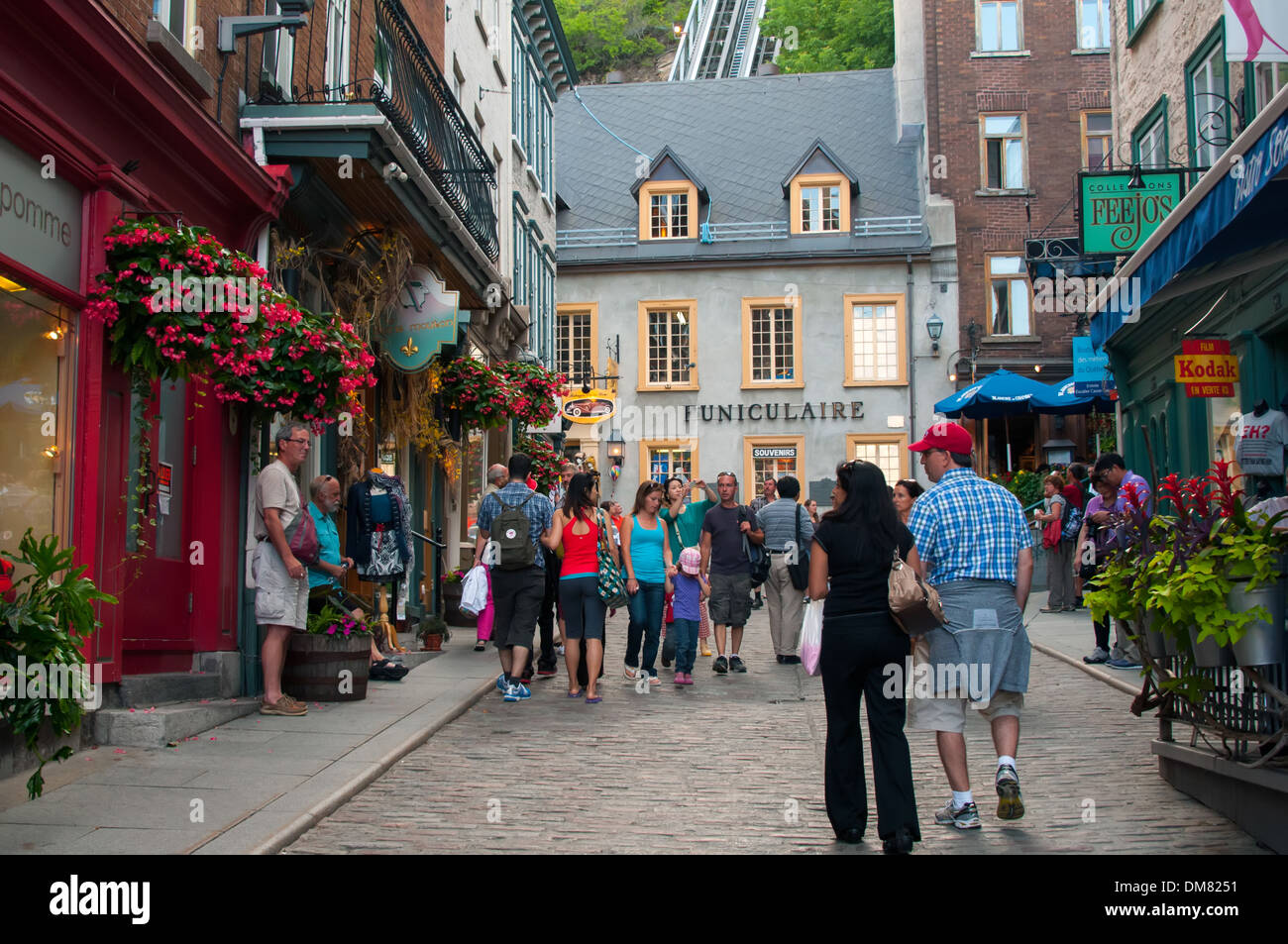 Street Sous le fort du Cul de Sac Vieux Québec Banque D'Images