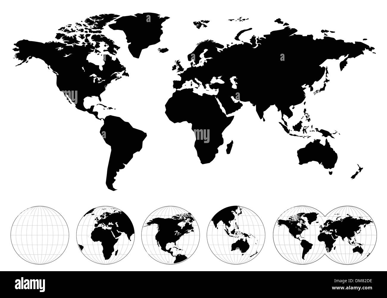 Carte du monde Illustration de Vecteur