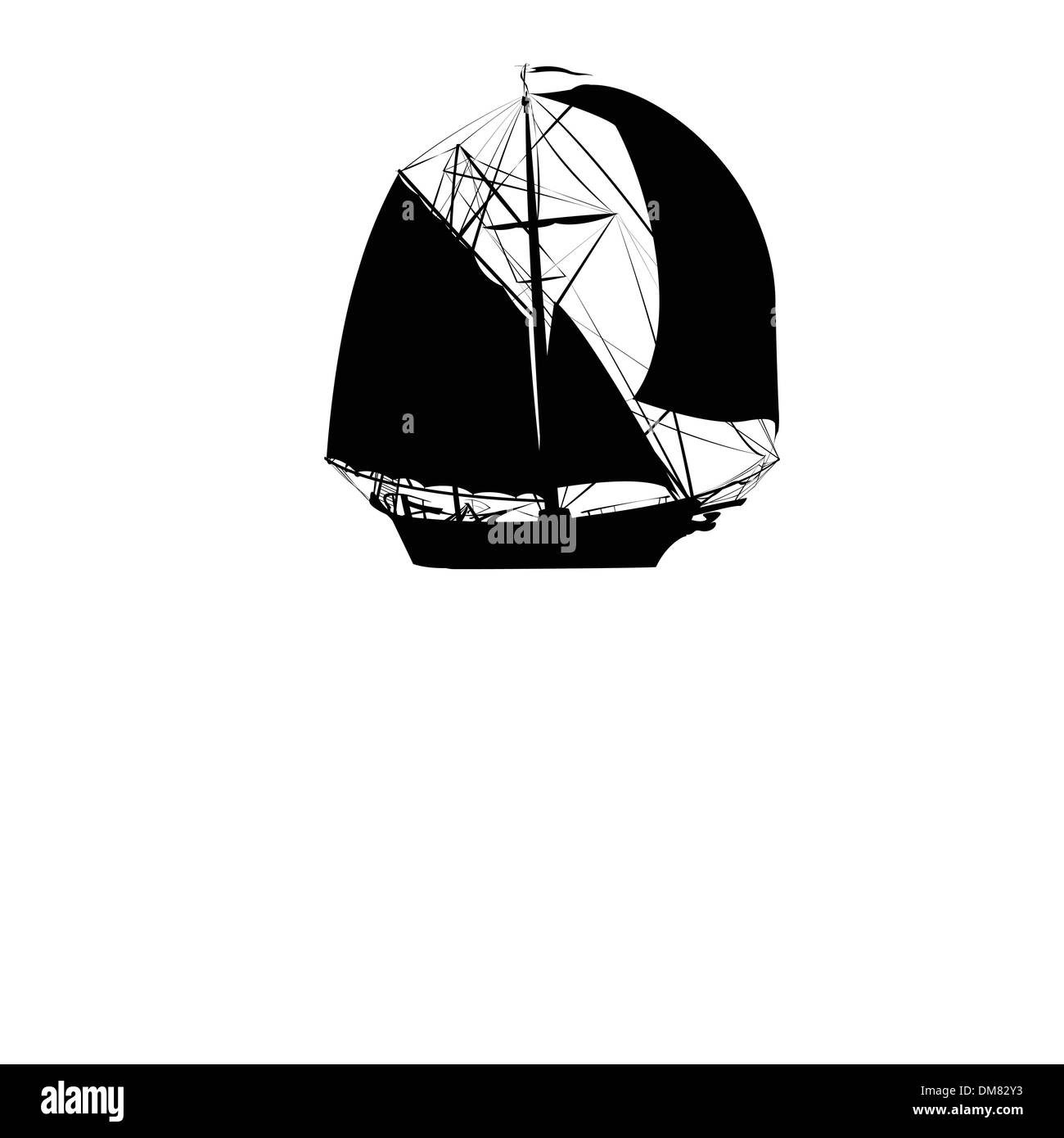 Silhouette vecteur bateau Illustration de Vecteur