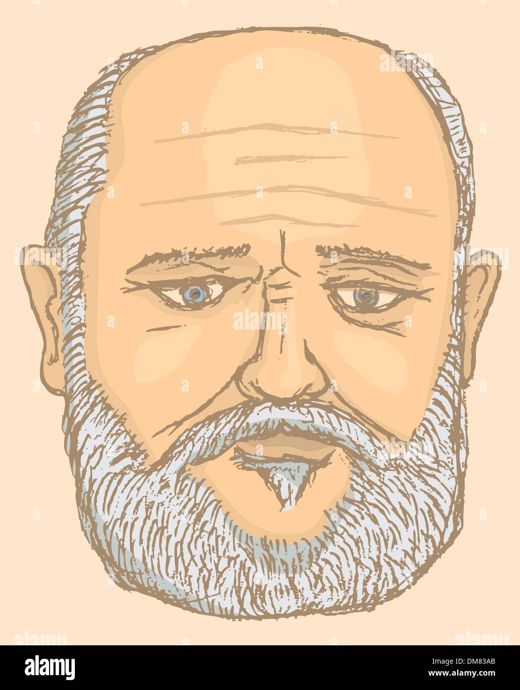 Old man portrait Illustration de Vecteur