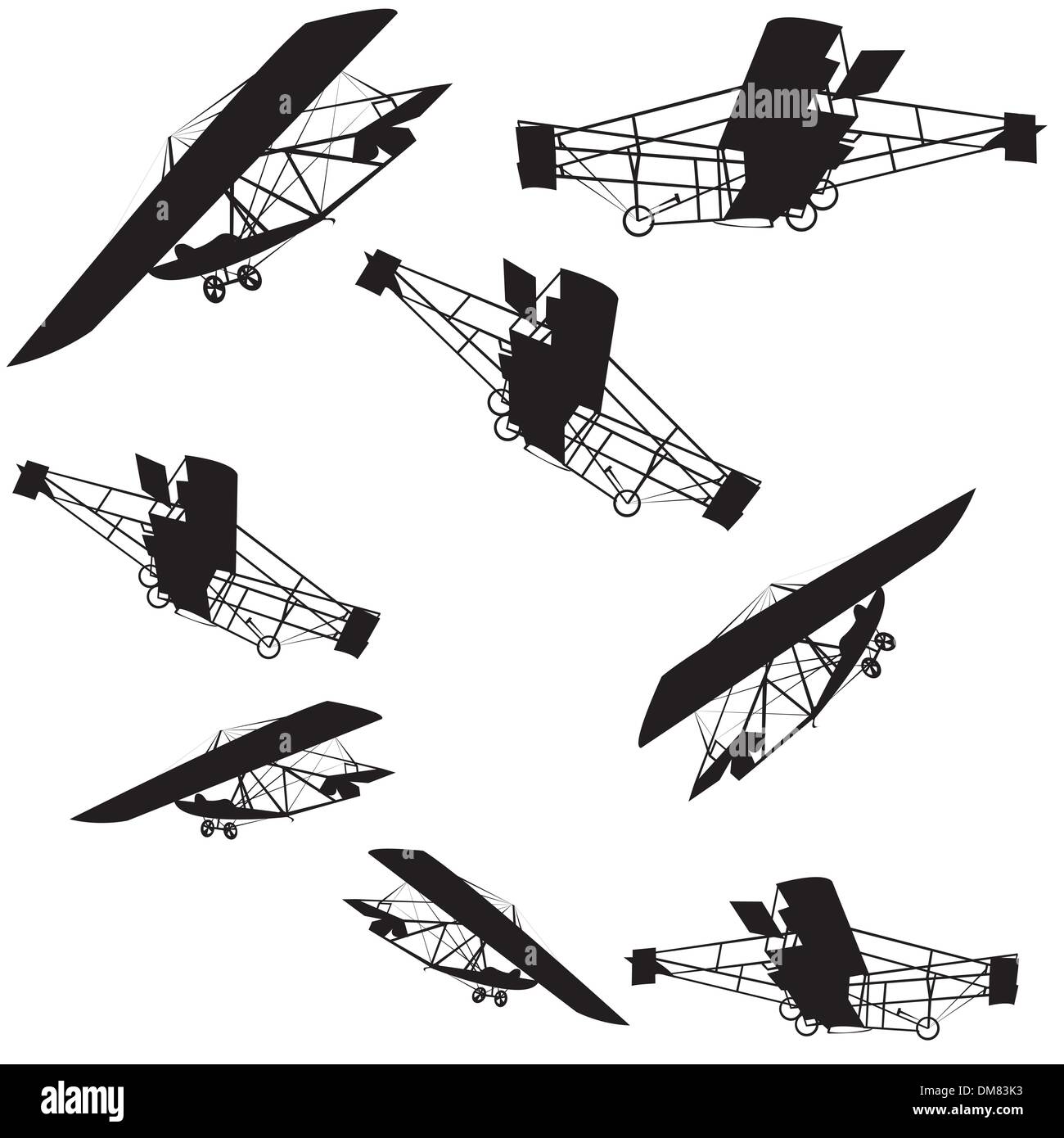 Avions Vintage background Illustration de Vecteur