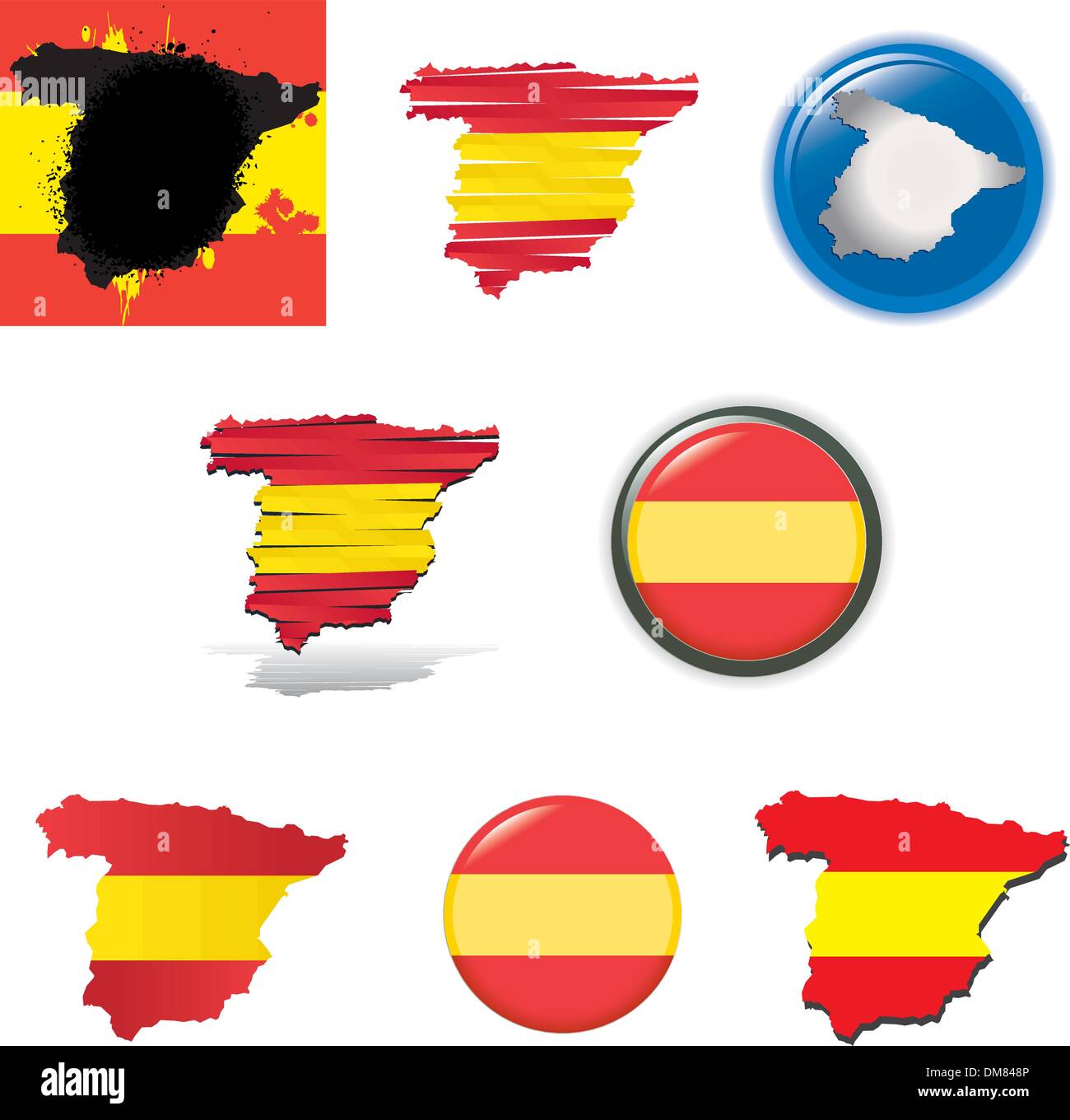 Espagne vector set Illustration de Vecteur