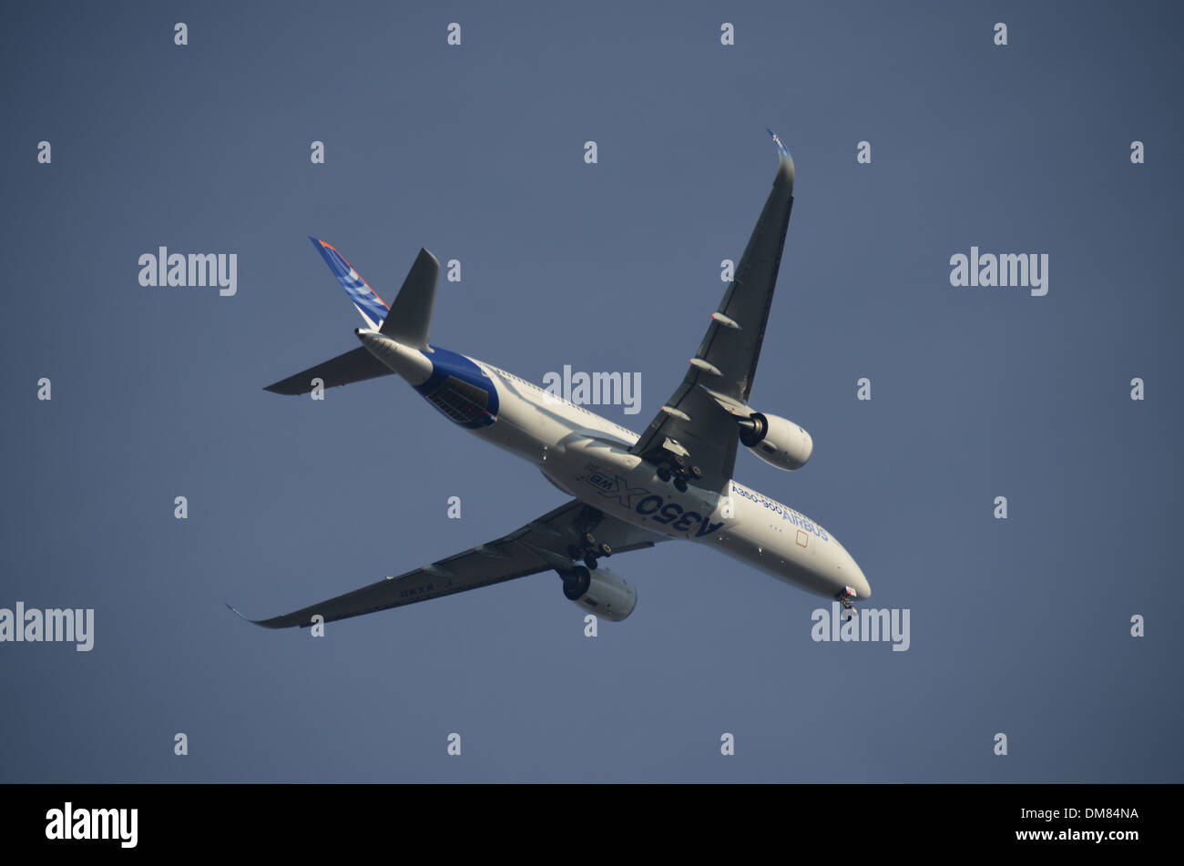 Test en vol de l'Airbus A350 à Toulouse Banque D'Images