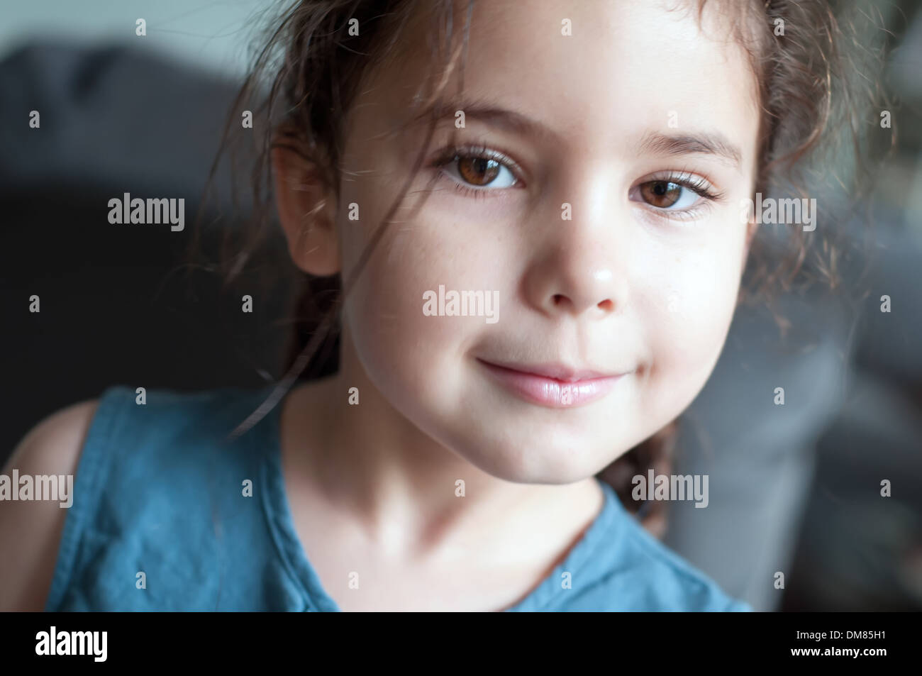 Enfant, 6 ans portrait Banque D'Images