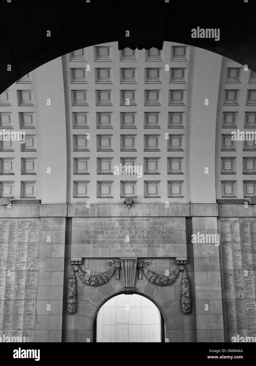 Porte de Menin First World War Memorial, Ypres, Belgique Banque D'Images