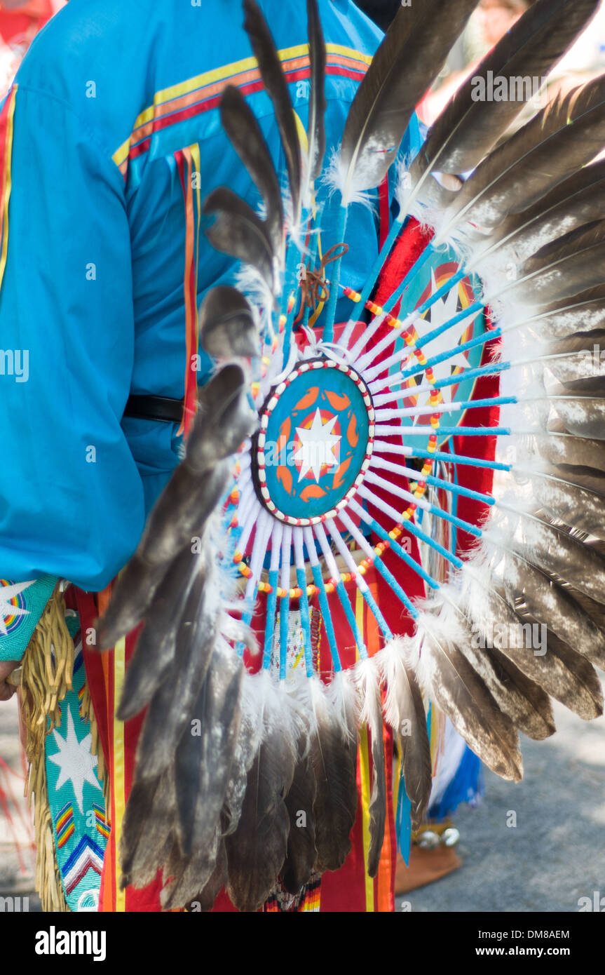 Danseuse traditionnelle autochtone Québec Kahnawake Pow Wow Banque D'Images
