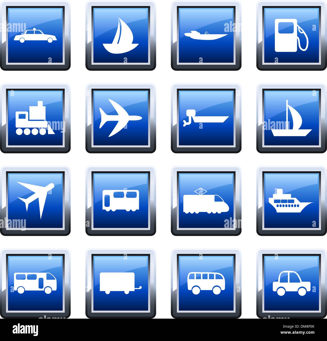 Transport icon set Illustration de Vecteur