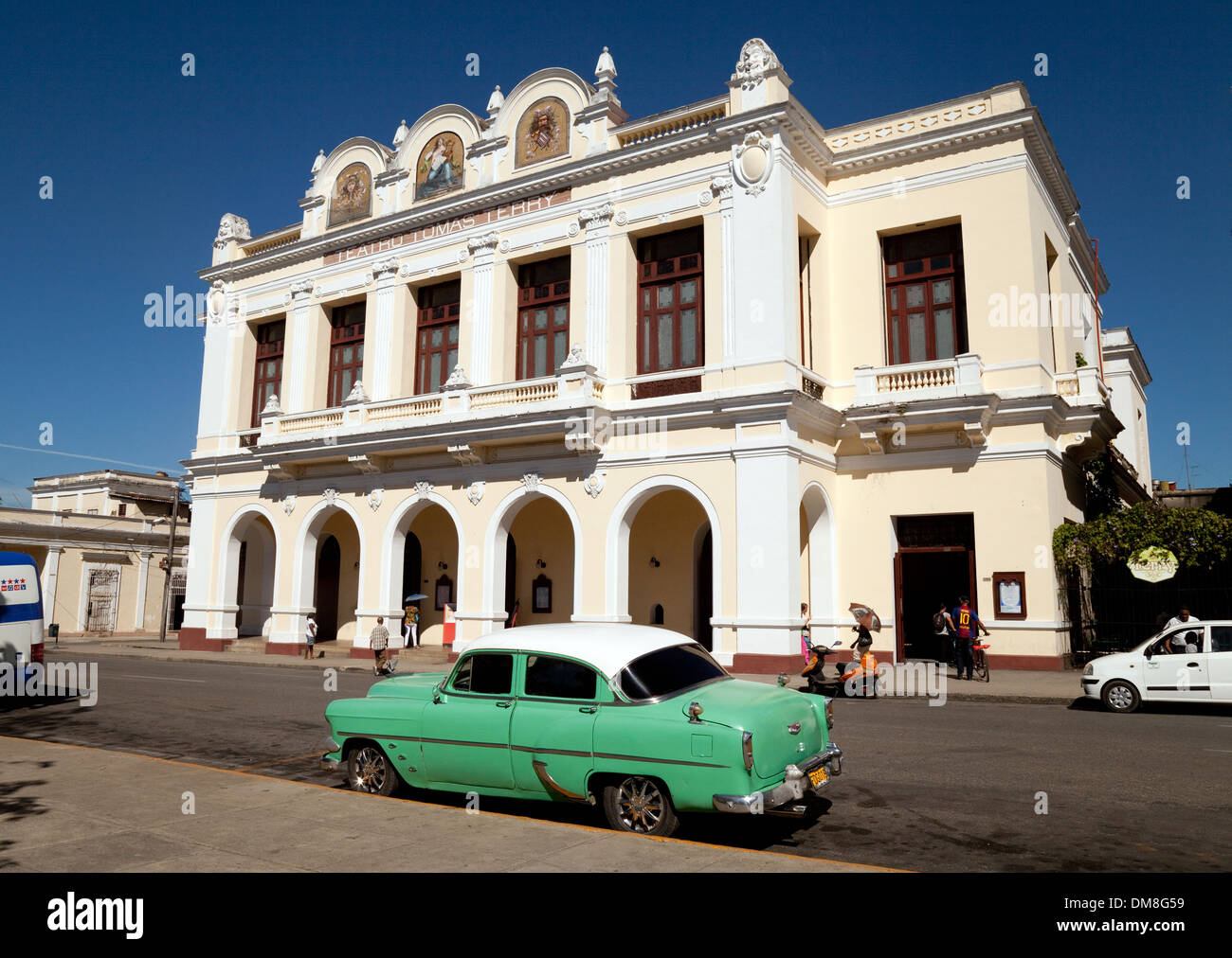 Teatro Tomas Terry Theatre, le centre-ville de Cienfuegos, site du patrimoine mondial de l'UNESCO, de Cuba, des Caraïbes Banque D'Images