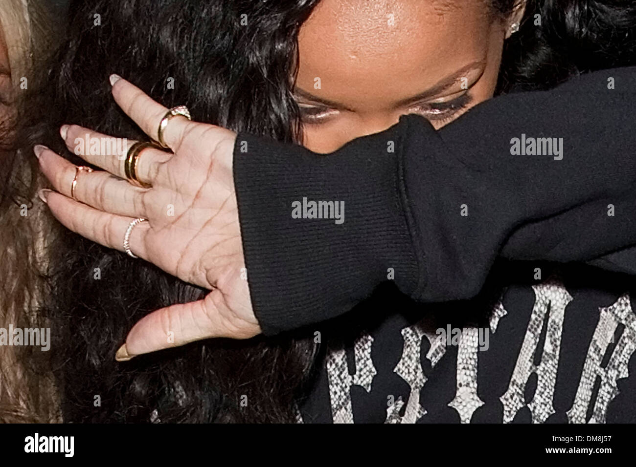 Rihanna quitte Nozomi restaurant à Knightsbridge, Londres, Angleterre - 31.08.12 Banque D'Images