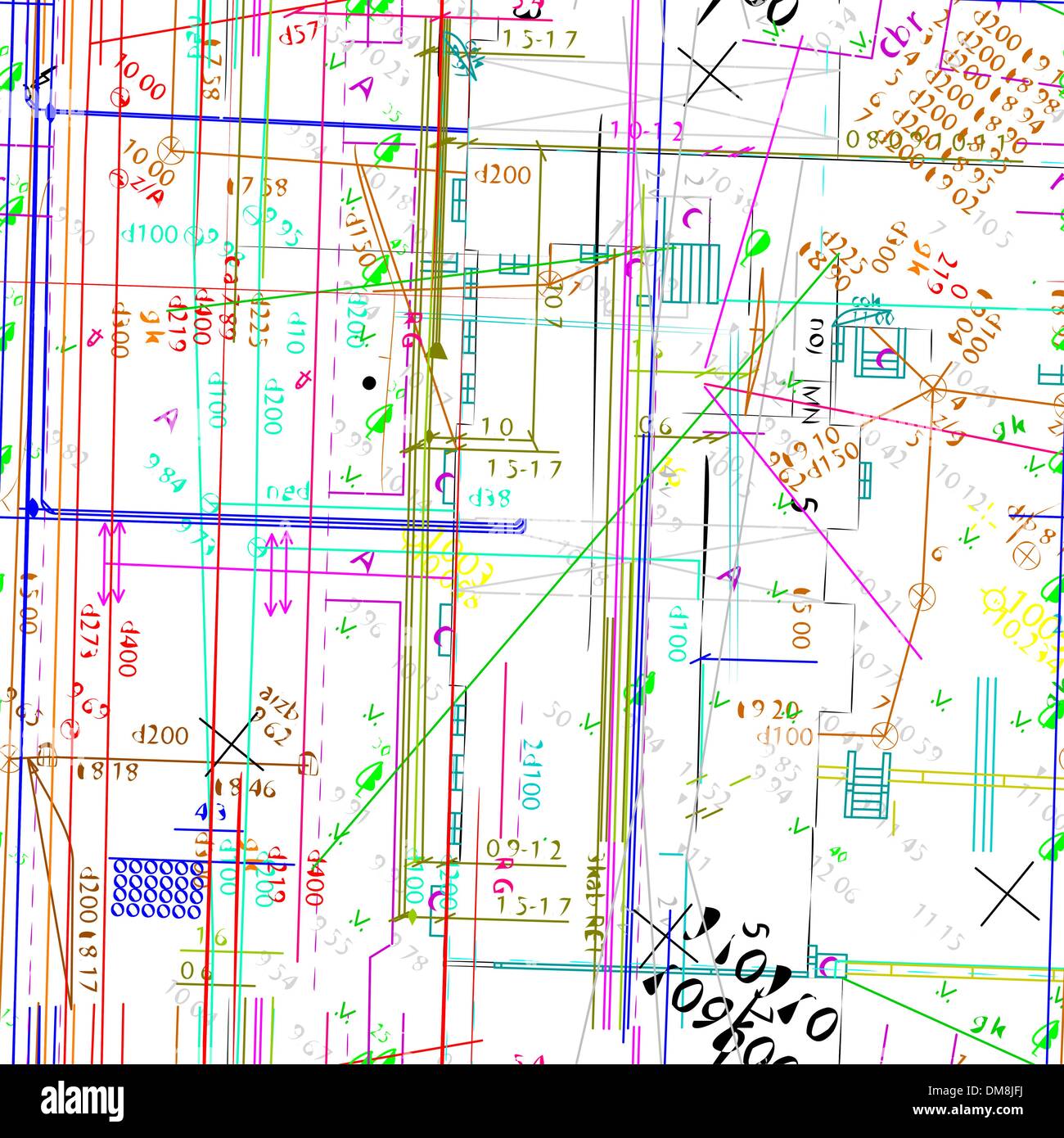 Simulation de plan vectoriel continu Illustration de Vecteur