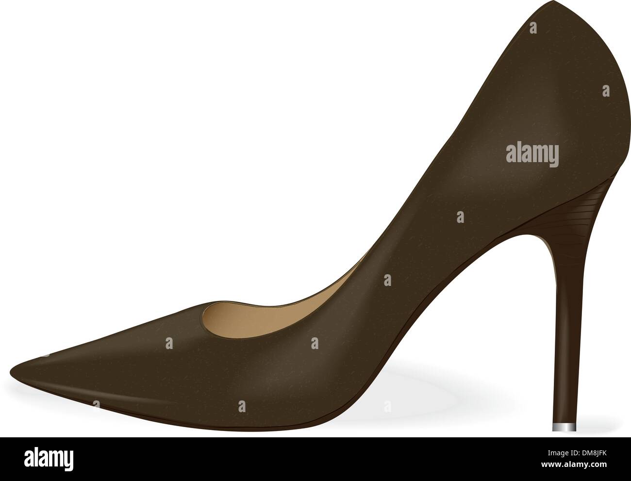 Vector women's noirl chaussure. Illustration de Vecteur