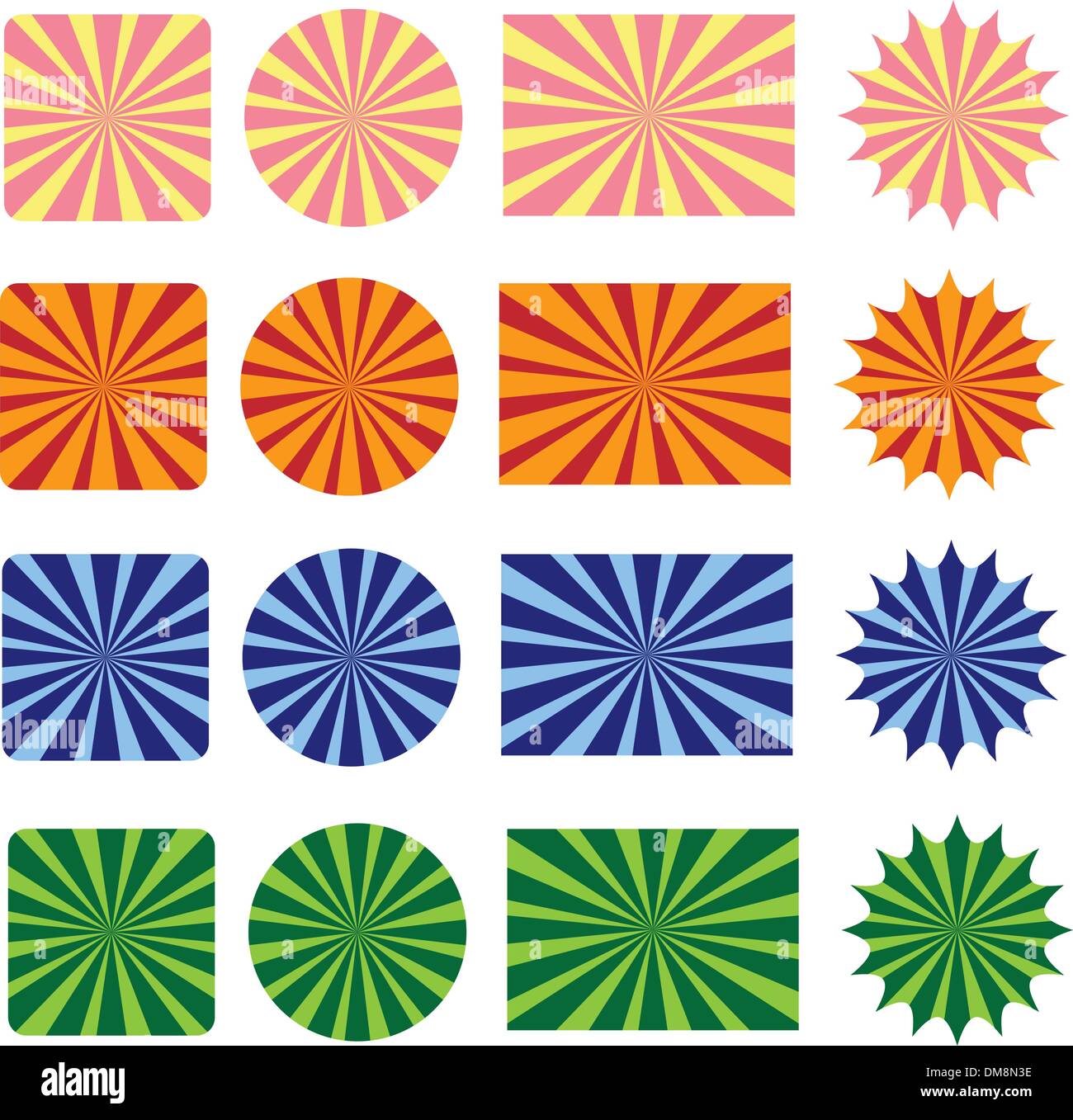 Contexte L'icône Sunburst Illustration de Vecteur