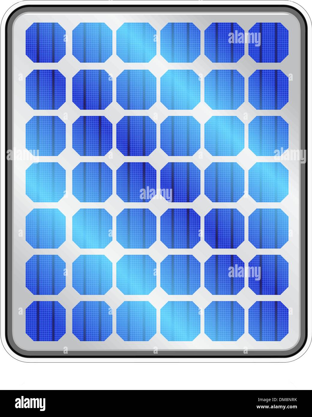 La réflexion dans les panneaux solaires. Vecteur. Illustration de Vecteur