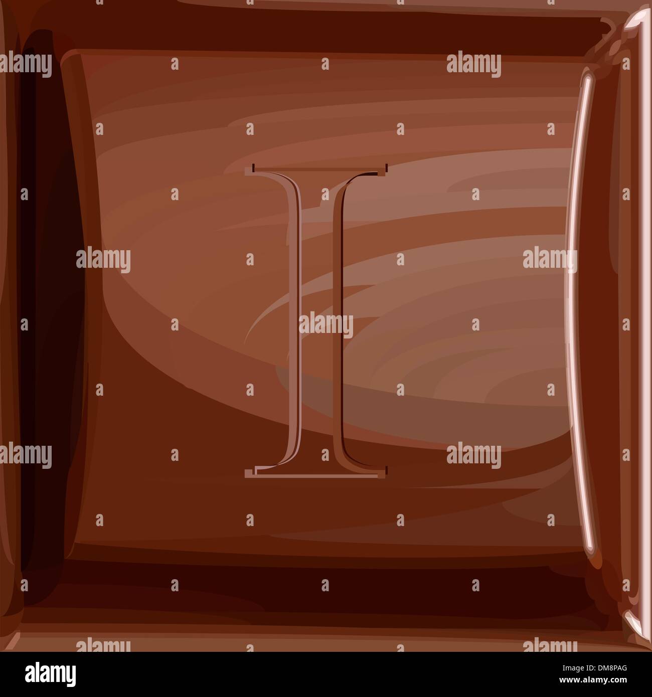 Une lettre de l'alphabet en chocolat Illustration de Vecteur