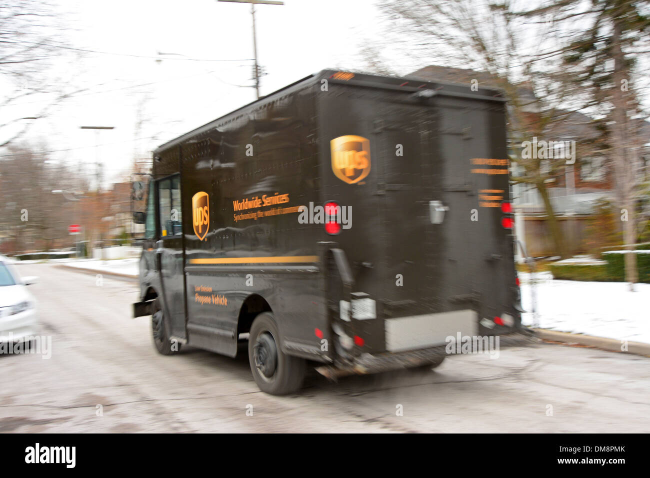 Camion UPS à Toronto, Canada Banque D'Images
