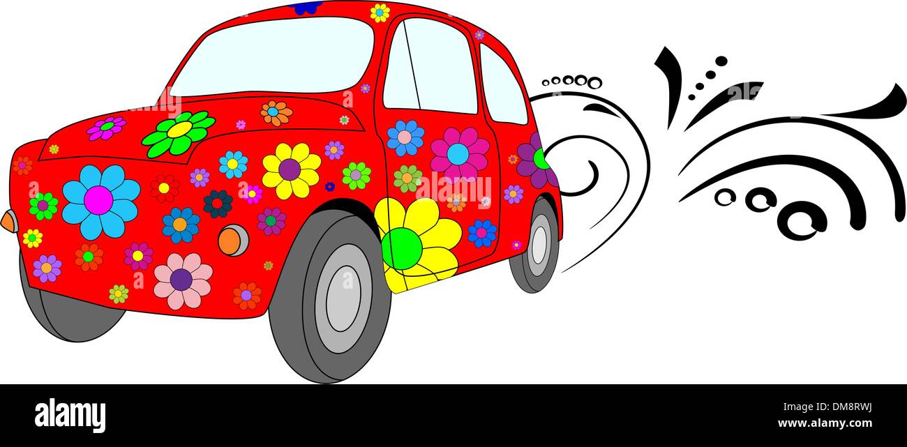 Voiture rouge Illustration de Vecteur