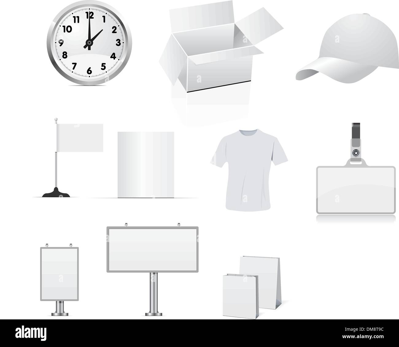 Éléments de l'identité d'entreprise pour l'entreprise Illustration de Vecteur