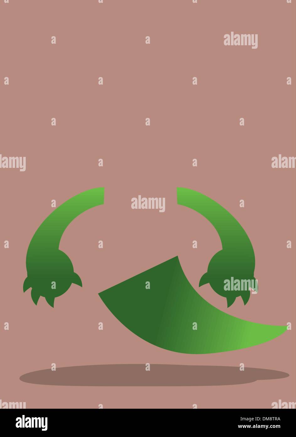 Crocodile vert cute vector illustration manga Illustration de Vecteur