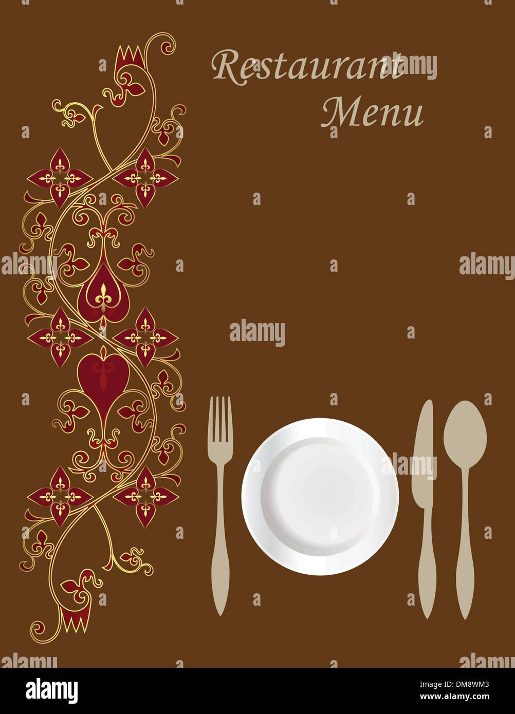 Conception de carte de menu Illustration de Vecteur